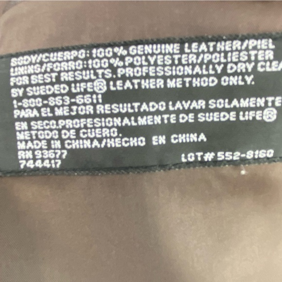 J. Ferrar Leather Double Breasted 3 Button Blazer in Dark Brown, Men's Medium - Picture 8 of 16